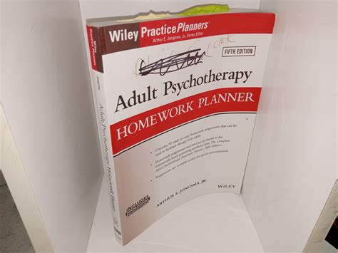 Adult Psychotherapy Homework Planner Th Edition By Arthur E