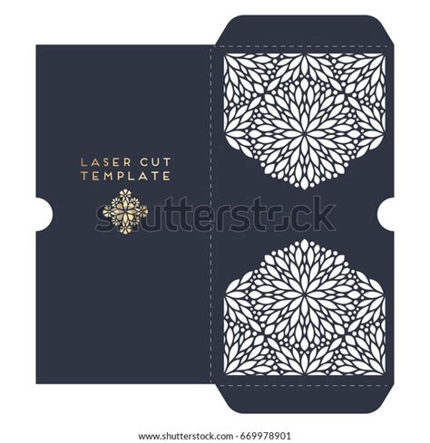 Vector Wedding Card Laser Cut Template With Mandala