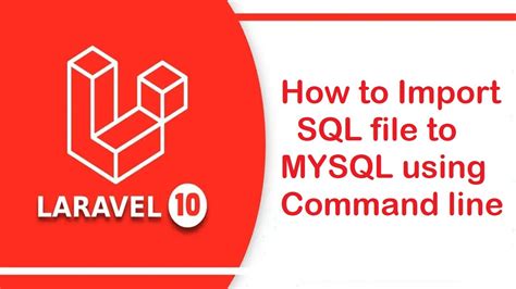 How To Import Sql File To Mysql Using Command Line Youtube