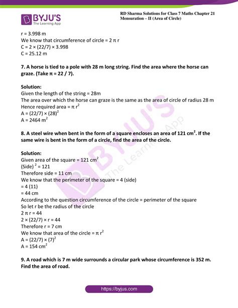 Rd Sharma Solutions For Class Maths Chapter Mensuration Ii