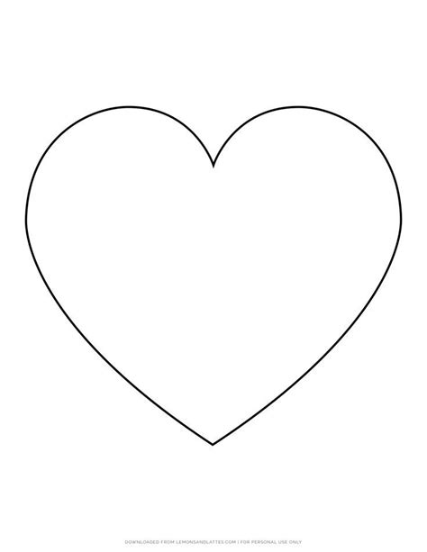 Printable Heart Shape Templates For Cards Crafts And More Heart