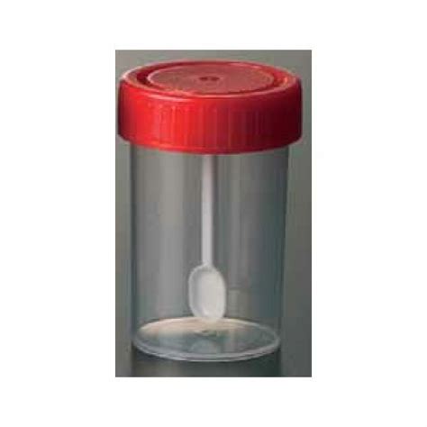 Faeces Container 60ml PP Screw Cap With Spoon