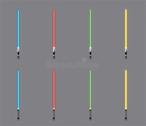 Collection of Colored Laser Swords Stock Vector - Illustration of dark ...