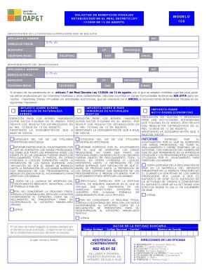 Fillable Online Oapgt Modelo Establecidos En El Real Decreto Ley