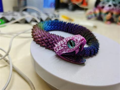 Fanged Articulated Jaw Realistic Snake By 光light Makerworld
