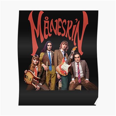 Måneskin rock band maneskin Poster by MargaretFish1 Redbubble