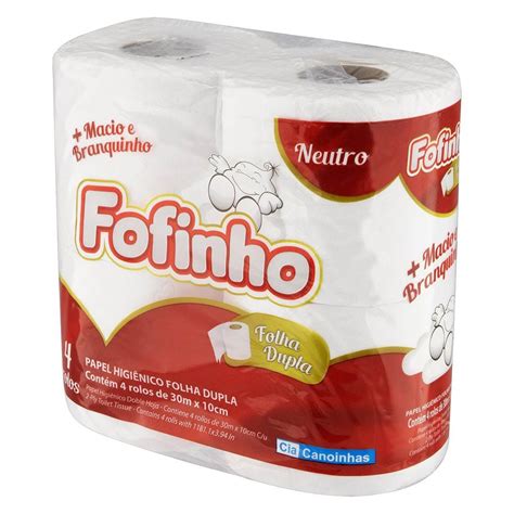 PAPEL HIGIÊNICO FOFINHO FOLHA DUPLA NATURAL NEUTRO 4UN 30M MERCEARIA