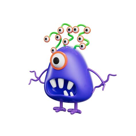 Premium Psd Funny Monsters 3d Illustration