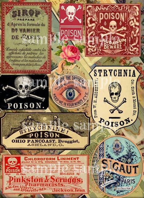 Free Printable Vintage Poison Labels Web Browse 760 Poison Label Photos