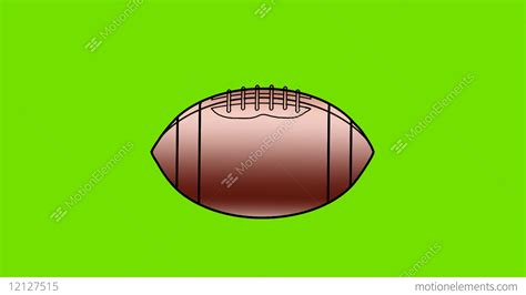 American Football Ball Spin Color 2D Animation Stock Animation | 12127515