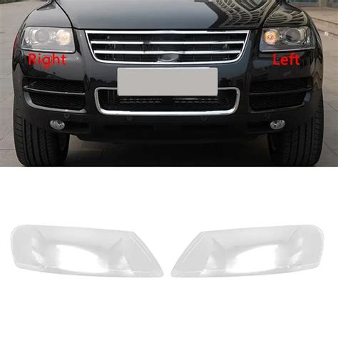 For Touareg 2003 2004 2005 2006 Headlight Shell Lamp Shade Transparent