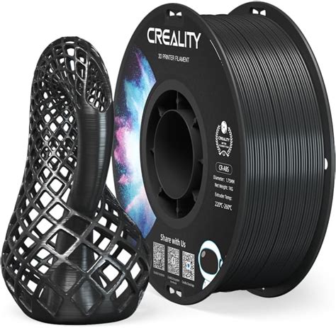 Creality Filamento PLA CR PETG 1 75 mm de Impresión 3D Negro Filamento