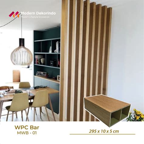 Jual Modern Dekorindo WPC Bar WPC Panel Partisi Hollow Sekat