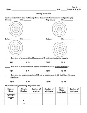 Fillable Online Drawing atom quiz - Wikispaces Fax Email Print - pdfFiller