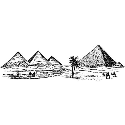 Far Pyramids 309I Beeswax Rubber Stamps Unmounted Cling Mounted Stamp