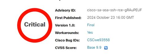 CVE 2024 20329 CVSS 9 9 Critical Cisco ASA SSH Flaw Allows For