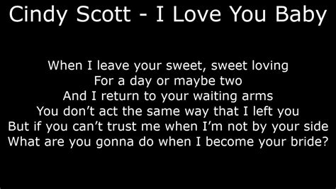 Northern Soul - Cindy Scott - I Love You Baby - With Lyrics - YouTube