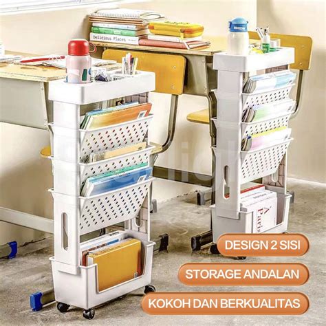 Jual Starlight Rak Buku Roda Rak Serbaguna Keranjang Penyimpanan