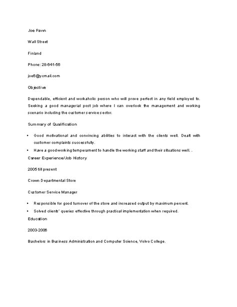 Customer Service Manager Resume Templates Pdfsimpli