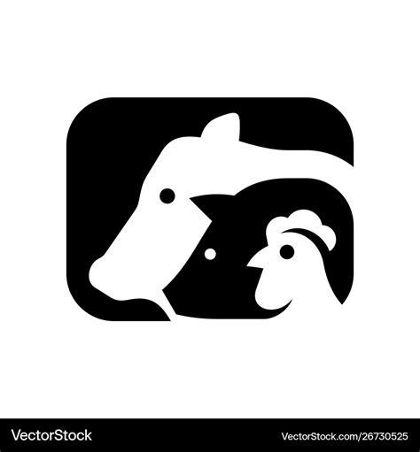 Farm Animals Logo Royalty Free Vector Image Vectorstock