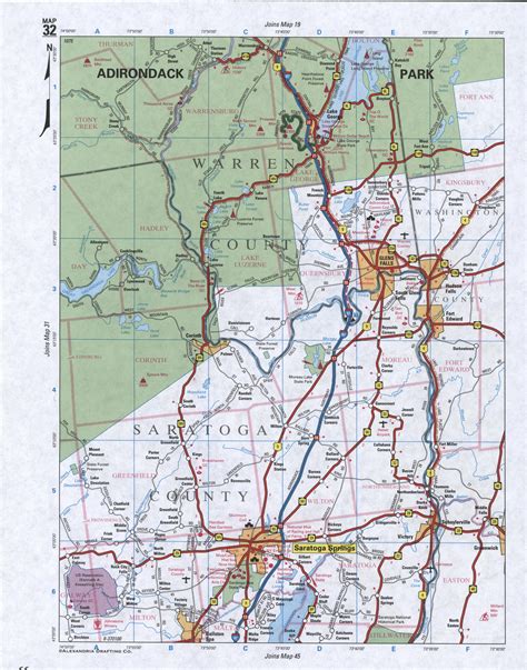 Map Of Saratoga County New York State Detailed Image Map Of Saratoga