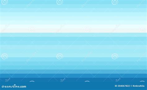 Blue And White Horizontal Striped Background Vector Stock Illustration