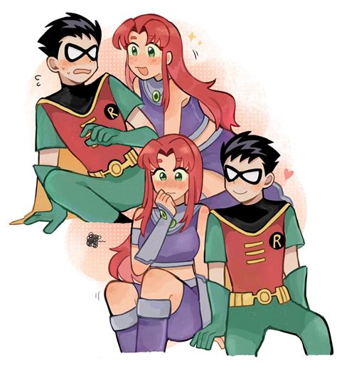 Robin And Starfire Fanart By Ghostface R Teentitans