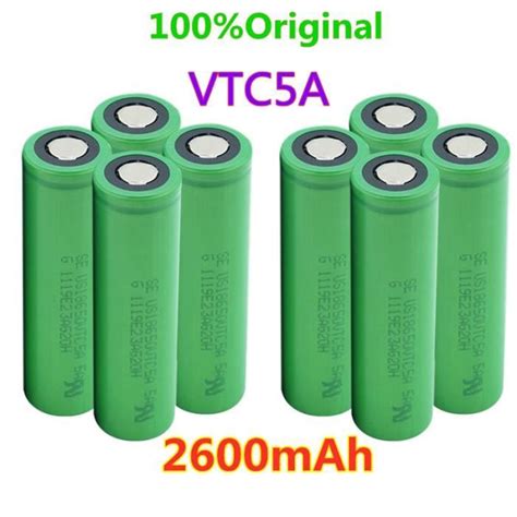 Batterie 3 7 V 4 Pièces Batterie Lithium Ion Rechargeable 100 18650 Mah 25a 2600 V Vtc5a