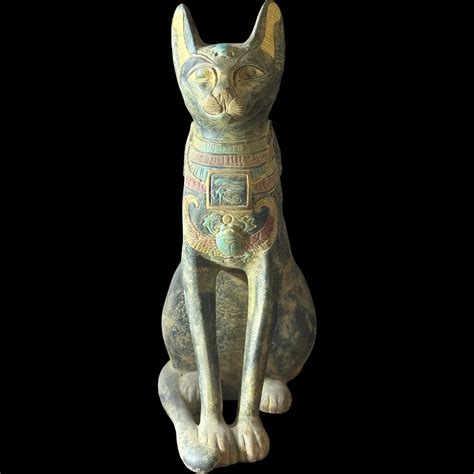 Unikat Bastet Göttinnenstatue große Schutzgöttin Heimat Glück