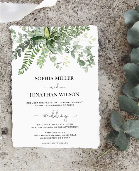 Enchanted Forest Wedding Invitation Template Jenniemarieweddings