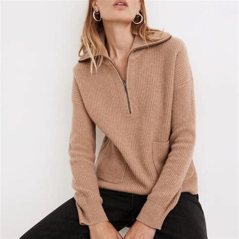 Madewell Sweaters Madewell Merino Wool Blend Glenbrook Half Zip