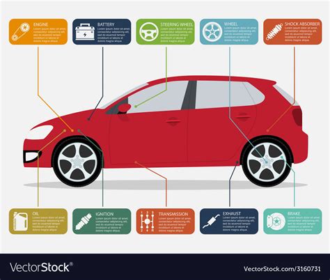 Car Infographic Royalty Free Vector Image Vectorstock