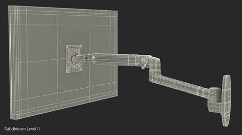 Bras de moniteur à montage mural Ergotron LX pour Maya modèle 3D 49