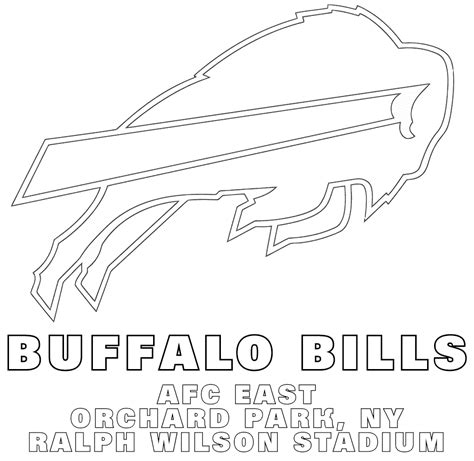 Printable Buffalo Bills Coloring Pages Pdf Coloringfolder