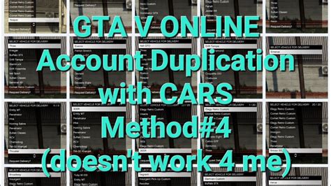 GTA V METHOD 4 Account Duplication WITH CARS Doesn T Work 4 Me