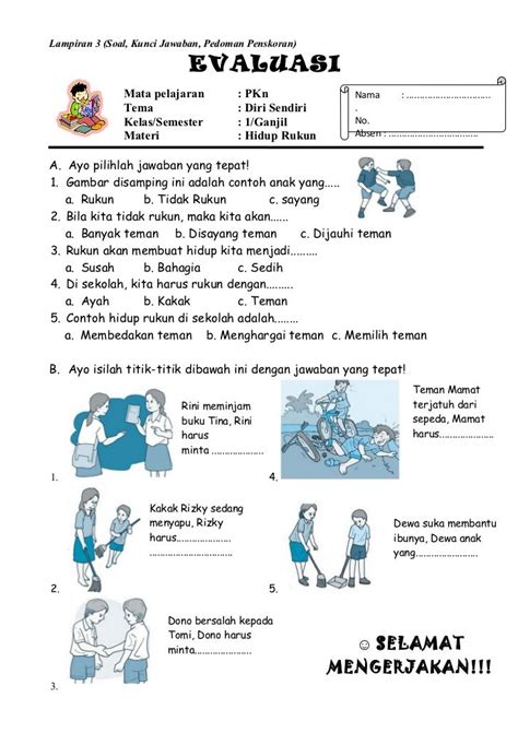 Materi Pkn Kelas 1 Sd Homecare24