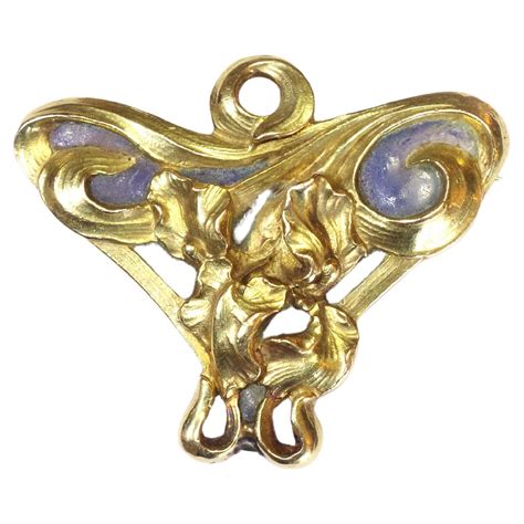 Large Plique A Jour Art Nouveau Style Brooch For Sale At 1stdibs