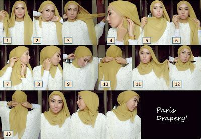 hijab tutorial paris  tutorial hijab zaskia