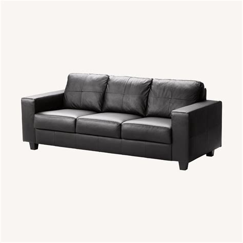 Ikea Black Leather Couch Aptdeco