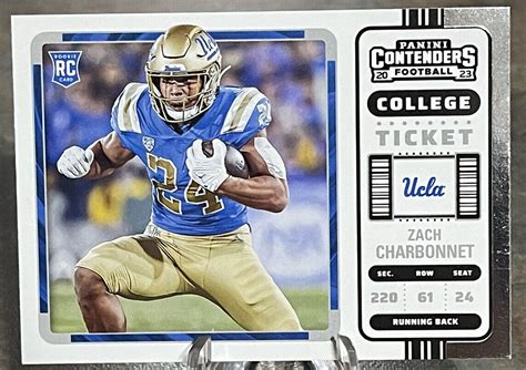 Panini Chronicles Contenders Draft Picks Zach Charbonnet Rc