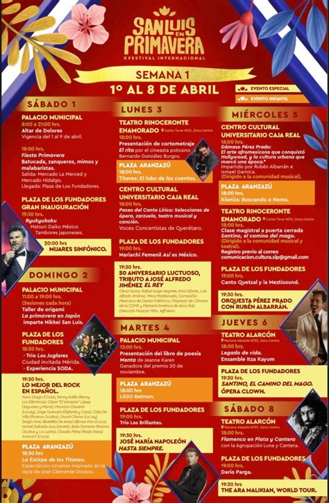 San Luis Festival In Spring Will Have Concerts By Los Ngeles