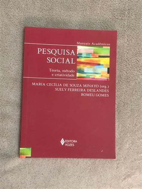 Livro Pesquisa Social Teoria M Todo E Criatividade Minayo Livro