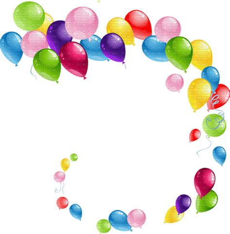 Rainbow Balloons Overlay Deco Rainbow Balloons Overlay Deco
