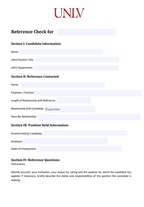 Reference Check Templates Free Printable Excel Word Pdf