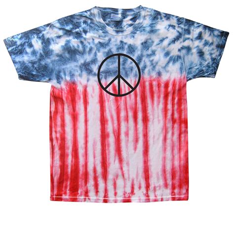 Peace Tie Dye Shirt Black Basic Peace Flag Tie Dye Tee Basic Peace