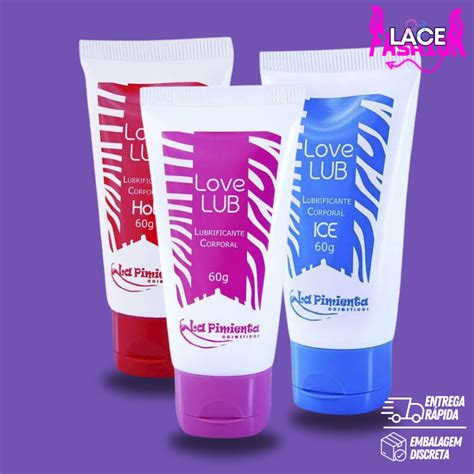 Gel Lubrificante Para Sexo Anal Ou Vaginal Love Lub Neutro Hot Ice 60g SexShop Sabor