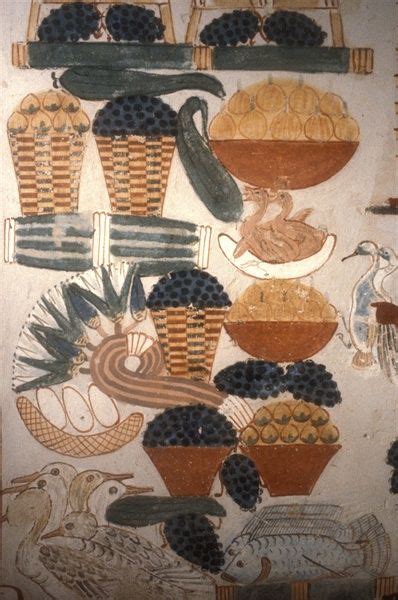 Fruit Fish And Poultry From The Tomb Of Nakht Sheikh Abd El Qurna