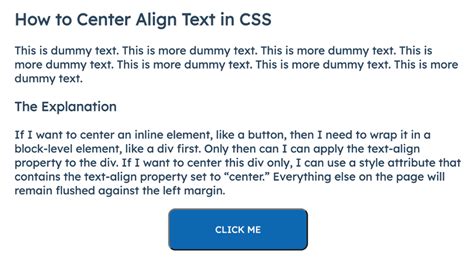 How To Center Text And Headers In Css Using The Text Align Property