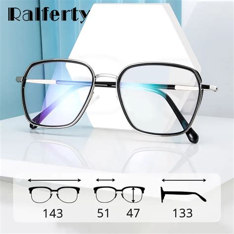 Ralferty Quality Womens Optical Glasses Frame Big Square Prescription Glasses No Diopter Female