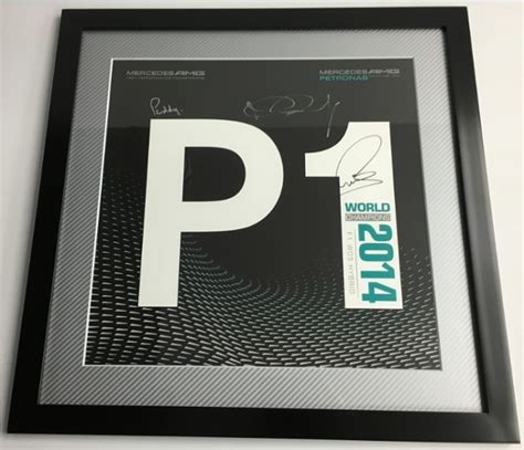 Gp Victory Framed Memorabilia Signed By L Hamilton N